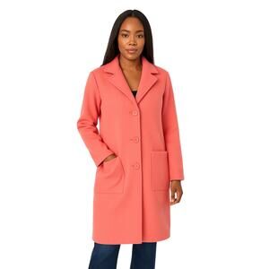 Candace Cameron Bure Regular Button-Front Coat in Blossom – NEW, Size Medium